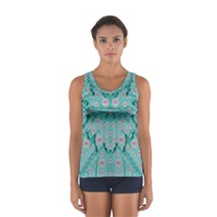 Lotus  Bloom Lagoon Of Soft Warm Clear Peaceful Water Sport Tank Top  by pepitasart