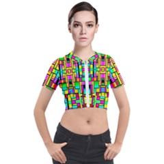 H 6 Short Sleeve Cropped Jacket by ArtworkByPatrick