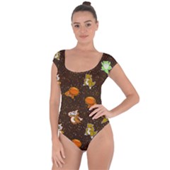 Ground Type Short Sleeve Leotard 