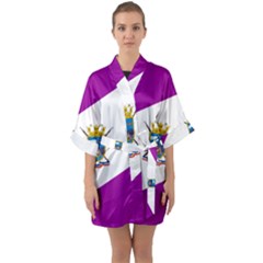 Flag Of Cabo De Hornos Quarter Sleeve Kimono Robe by abbeyz71