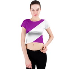 Flag Of Puerto Williams Crew Neck Crop Top by abbeyz71