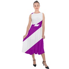 Flag Of Puerto Williams Midi Tie-back Chiffon Dress by abbeyz71