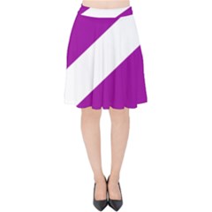 Flag Of Puerto Williams Velvet High Waist Skirt by abbeyz71