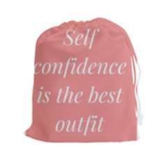 Self Confidence  Drawstring Pouch (xxl) by Abigailbarryart