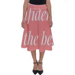 Self Confidence  Perfect Length Midi Skirt by Abigailbarryart