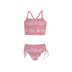 Self Confidence  Girls  Tankini Swimsuit by Abigailbarryart