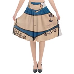 Sassy Flared Midi Skirt by Abigailbarryart