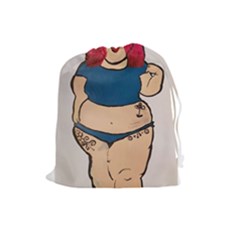 Sassy Drawstring Pouch (large) by Abigailbarryart