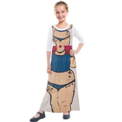 Sassy Kids  Quarter Sleeve Maxi Dress by Abigailbarryart
