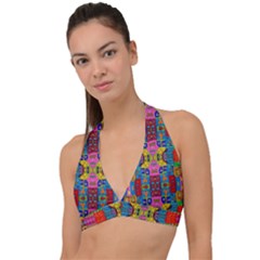 I 3 Halter Plunge Bikini Top