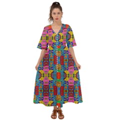 I 3 Kimono Sleeve Boho Dress by ArtworkByPatrick