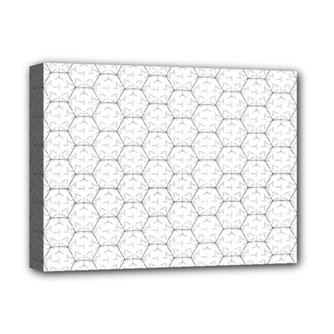 Hexagon Geometric Shape Deluxe Canvas 16  X 12  (stretched)  by Bajindul