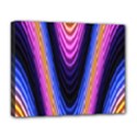 Wave Line Waveform Sound Purple Deluxe Canvas 20  x 16  (Stretched) View1