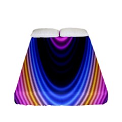 Wave Line Waveform Sound Purple Fitted Sheet (full/ Double Size) by HermanTelo