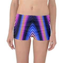 Wave Line Waveform Sound Purple Reversible Boyleg Bikini Bottoms