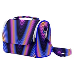 Wave Line Waveform Sound Purple Satchel Shoulder Bag