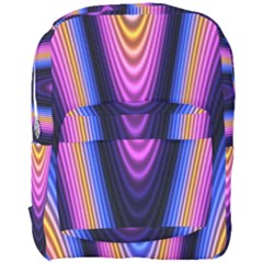 Wave Line Waveform Sound Purple Full Print Backpack