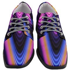 Wave Line Waveform Sound Purple Women Heeled Oxford Shoes