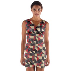 Pattern Textiles Wrap Front Bodycon Dress