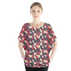 Pattern Textiles Batwing Chiffon Blouse