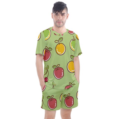 Seamless Healthy Fruit Men s Mesh Tee And Shorts Set by HermanTelo