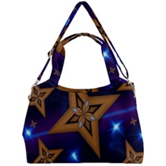 Star Background Double Compartment Shoulder Bag by HermanTelo