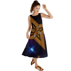 Star Background Summer Maxi Dress by HermanTelo