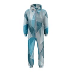 Triangle Blue Pattern Hooded Jumpsuit (kids)