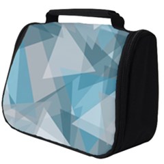 Triangle Blue Pattern Full Print Travel Pouch (big) by HermanTelo