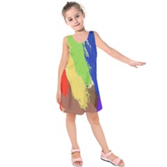 Abstract Painting Kids  Sleeveless Dress