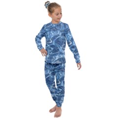 Abstract Blue Diving Fresh Kids  Long Sleeve Set  by HermanTelo