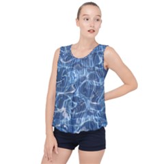 Abstract Blue Diving Fresh Bubble Hem Chiffon Tank Top by HermanTelo