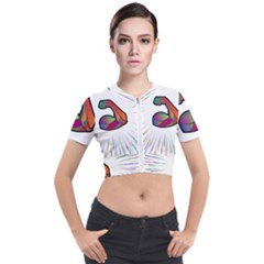 Strength Strong Arm Muscles Short Sleeve Cropped Jacket