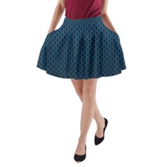 Background Holes Texture A-line Pocket Skirt