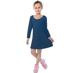 Background Holes Texture Kids  Long Sleeve Velvet Dress