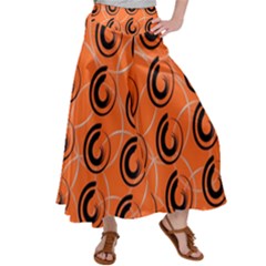 Background Pattern Retro Satin Palazzo Pants