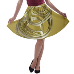 Fractal Abstract Artwork A-line Skater Skirt