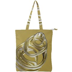 Fractal Abstract Artwork Double Zip Up Tote Bag by HermanTelo