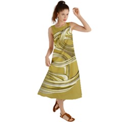 Fractal Abstract Artwork Summer Maxi Dress