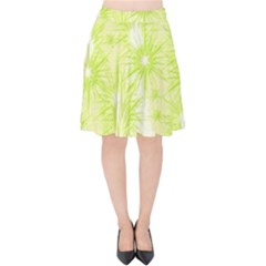 Background Green Star Velvet High Waist Skirt by HermanTelo