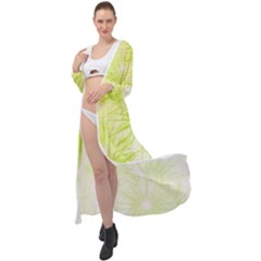 Background Green Star Maxi Chiffon Beach Wrap