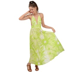 Background Green Star Backless Maxi Beach Dress by HermanTelo