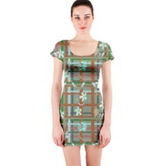 Textile Fabric Short Sleeve Bodycon Dress by HermanTelo