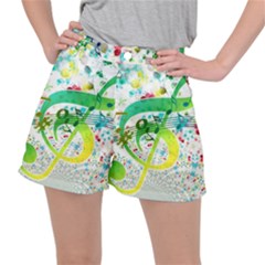 Circle Music Pattern Ripstop Shorts