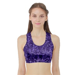 Pattern Color Ornament Sports Bra With Border