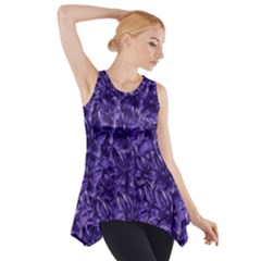 Pattern Color Ornament Side Drop Tank Tunic