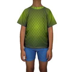 Hexagon Background Line Kids  Short Sleeve Swimwear by HermanTelo