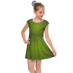 Hexagon Background Line Kids  Cap Sleeve Dress by HermanTelo