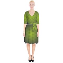 Hexagon Background Line Wrap Up Cocktail Dress