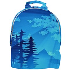 Forest Landscape Pine Trees Forest Mini Full Print Backpack by Pakrebo